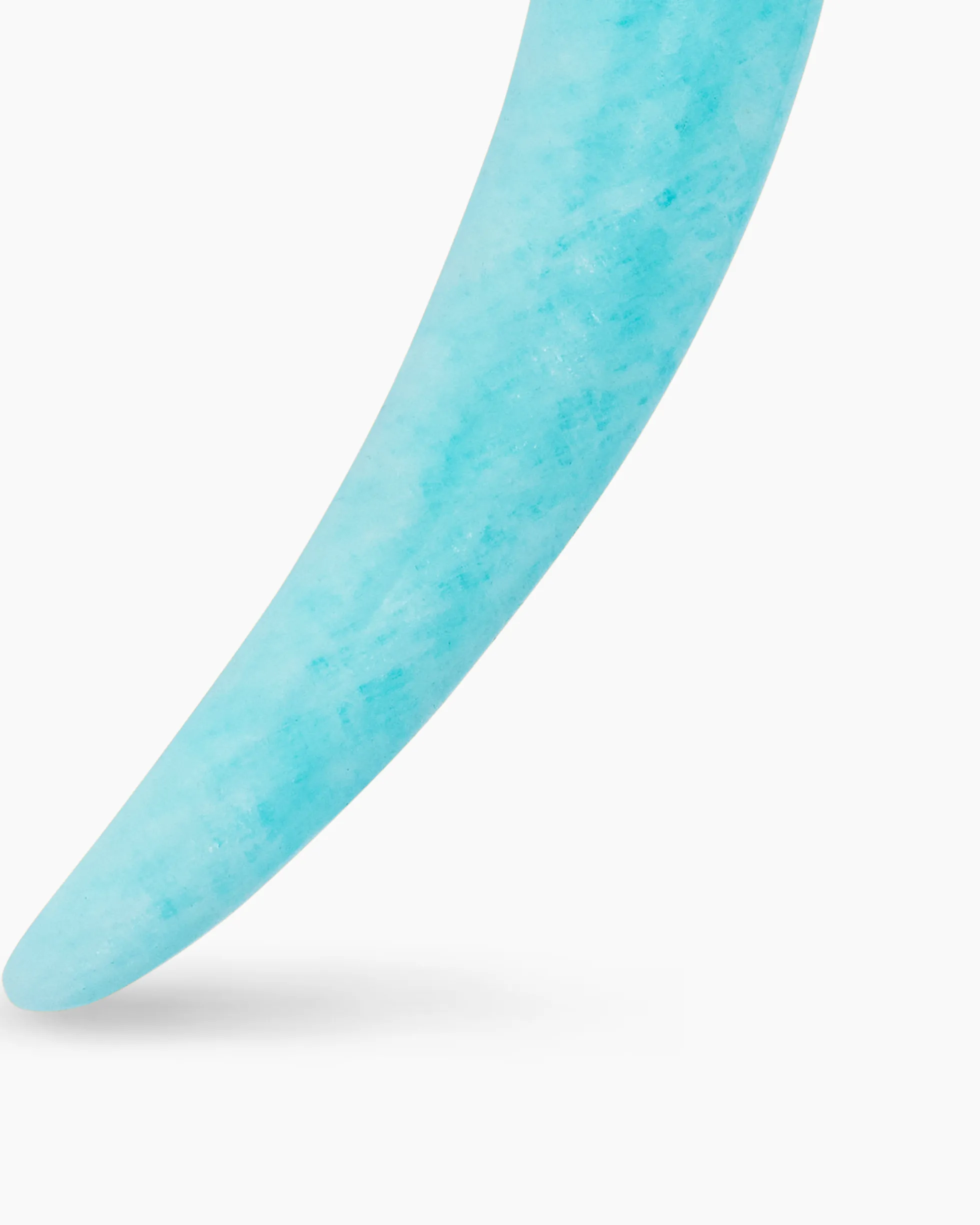 Tusk Amulet Amazonite and 18K Yellow Gold, 31mm