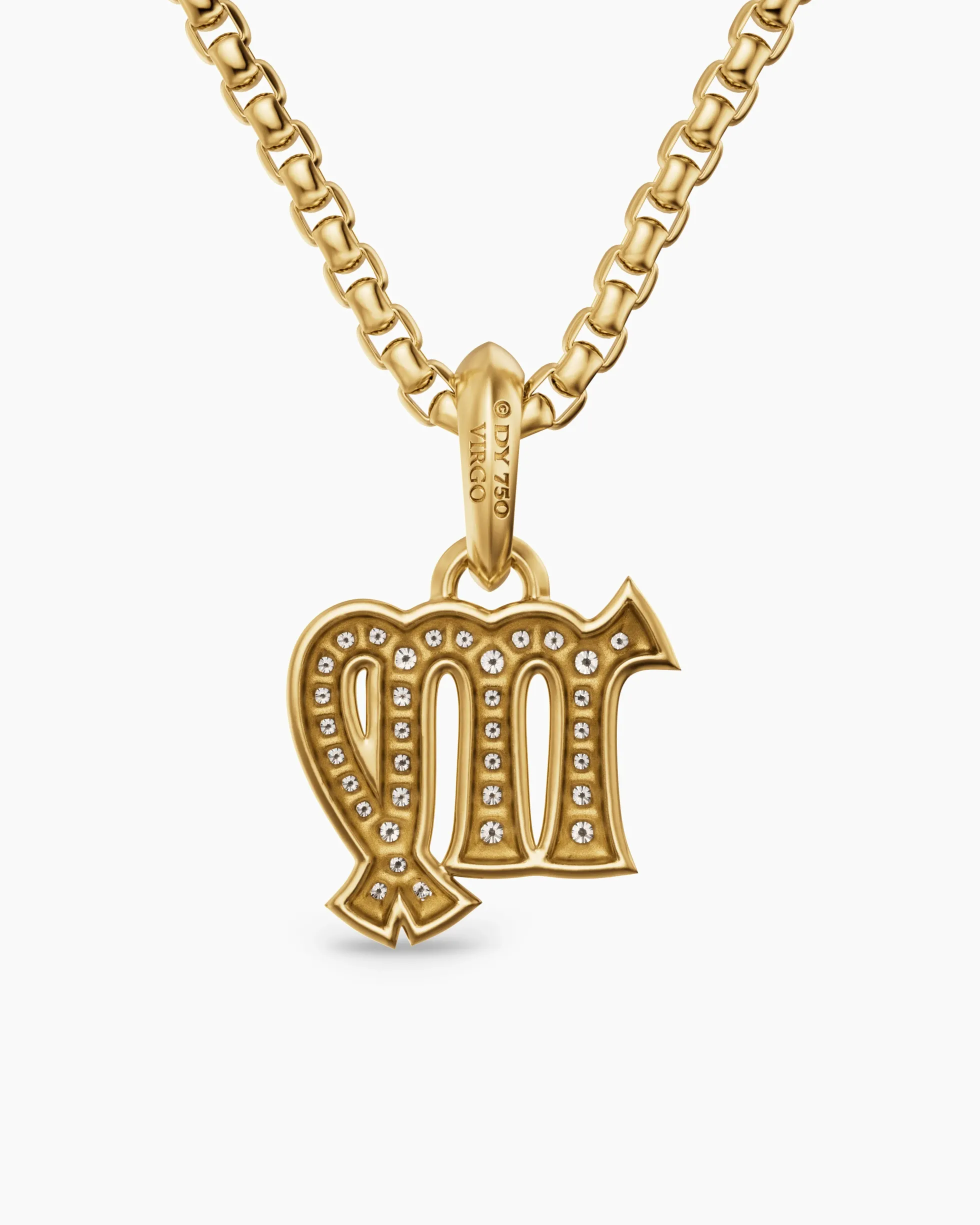 Virgo Amulet 18K Yellow Gold with Diamonds, 16mm