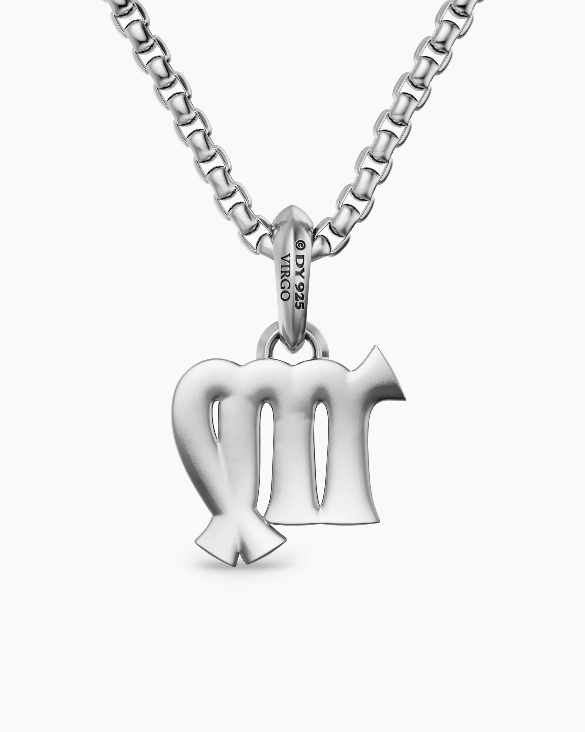 Virgo Amulet Sterling Silver with Diamonds, 16mm