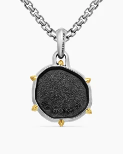 Virgo Amulet Sterling Silver with 18K Yellow Gold, 23mm