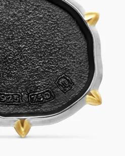 Virgo Amulet Sterling Silver with 18K Yellow Gold, 23mm