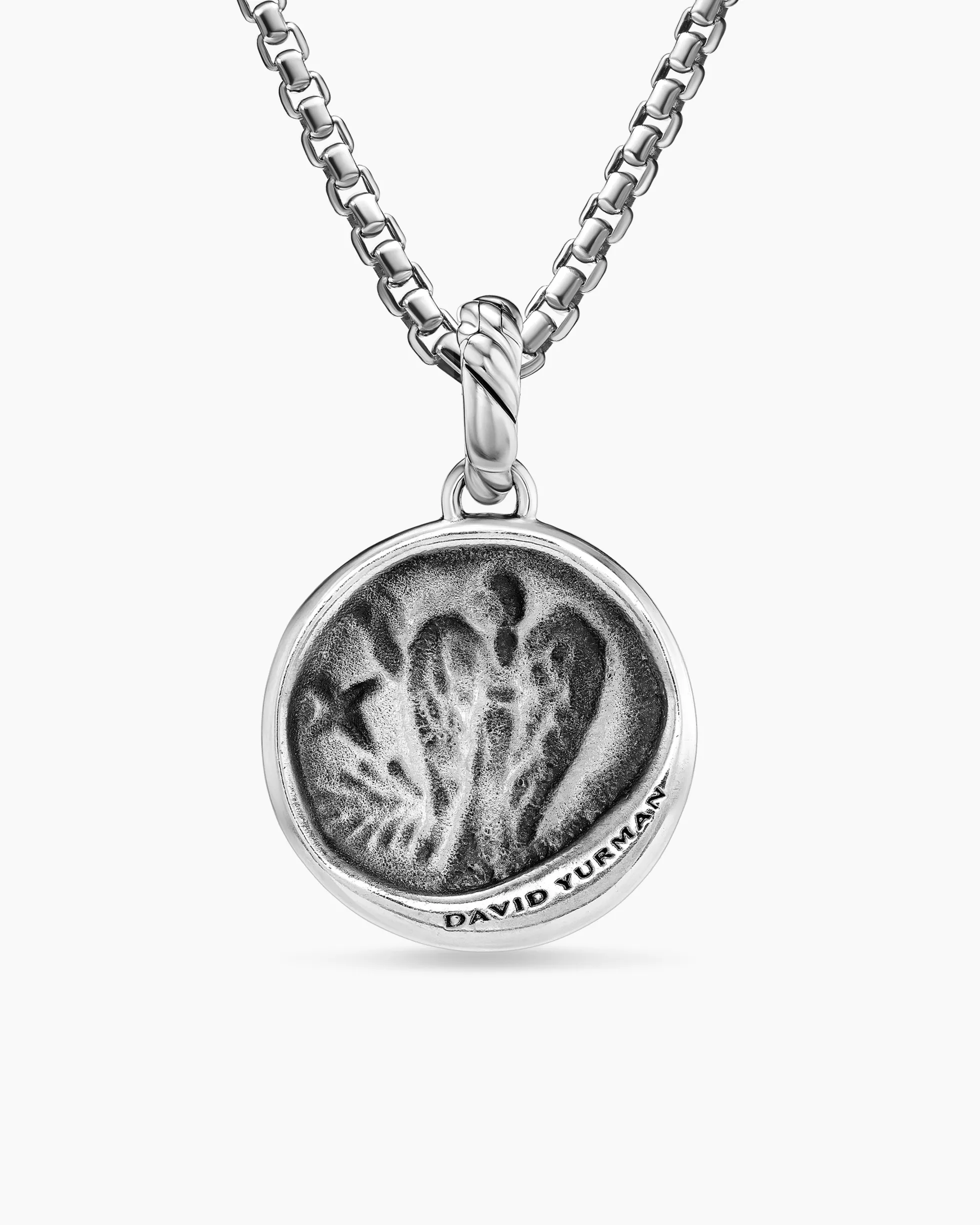 Virgo Amulet Sterling Silver with 18K Yellow Gold and Diamonds, 19mm