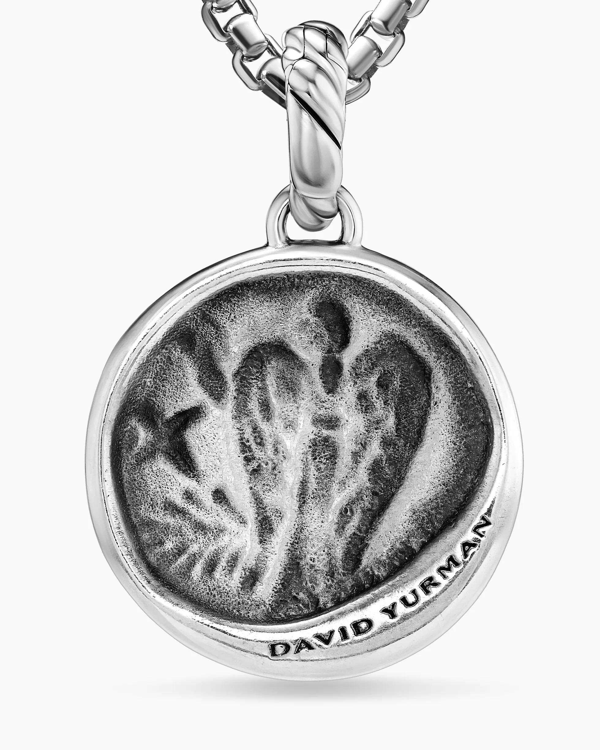 Virgo Amulet Sterling Silver with 18K Yellow Gold and Diamonds, 19mm