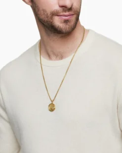 Water and Fire Duality Amulet 18K Yellow Gold, 24mm
