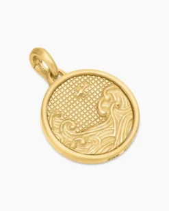 Water and Fire Duality Amulet 18K Yellow Gold, 24mm