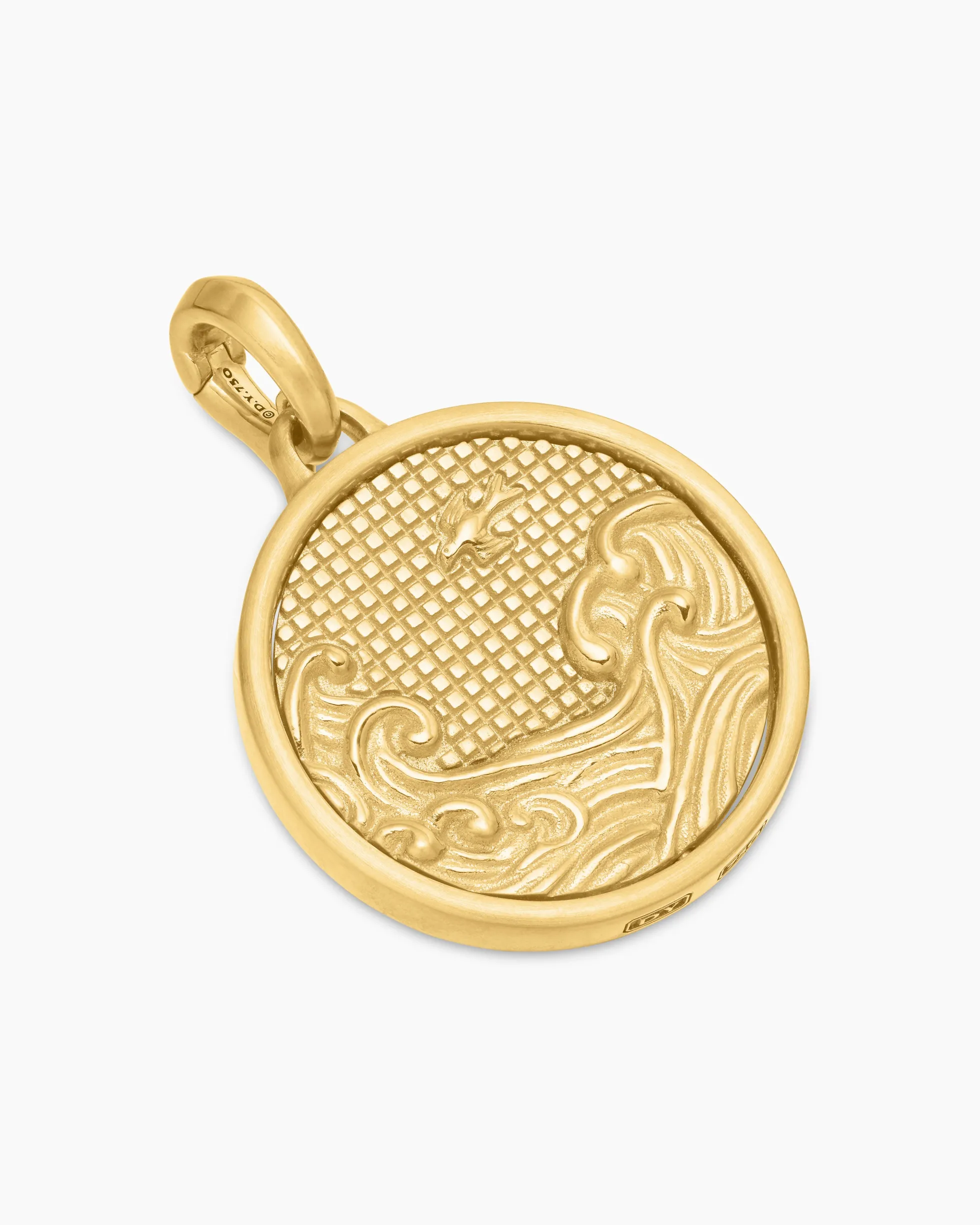 Water and Fire Duality Amulet 18K Yellow Gold, 24mm