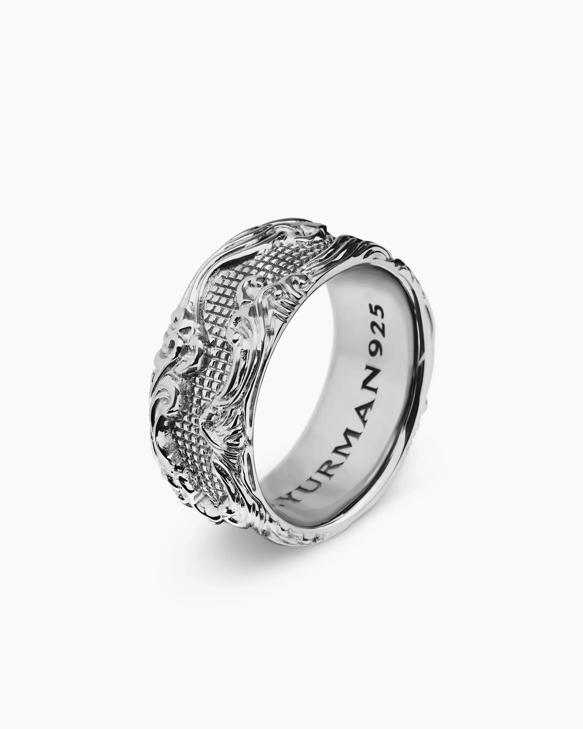 Waves Band Ring Sterling Silver, 10.5mm