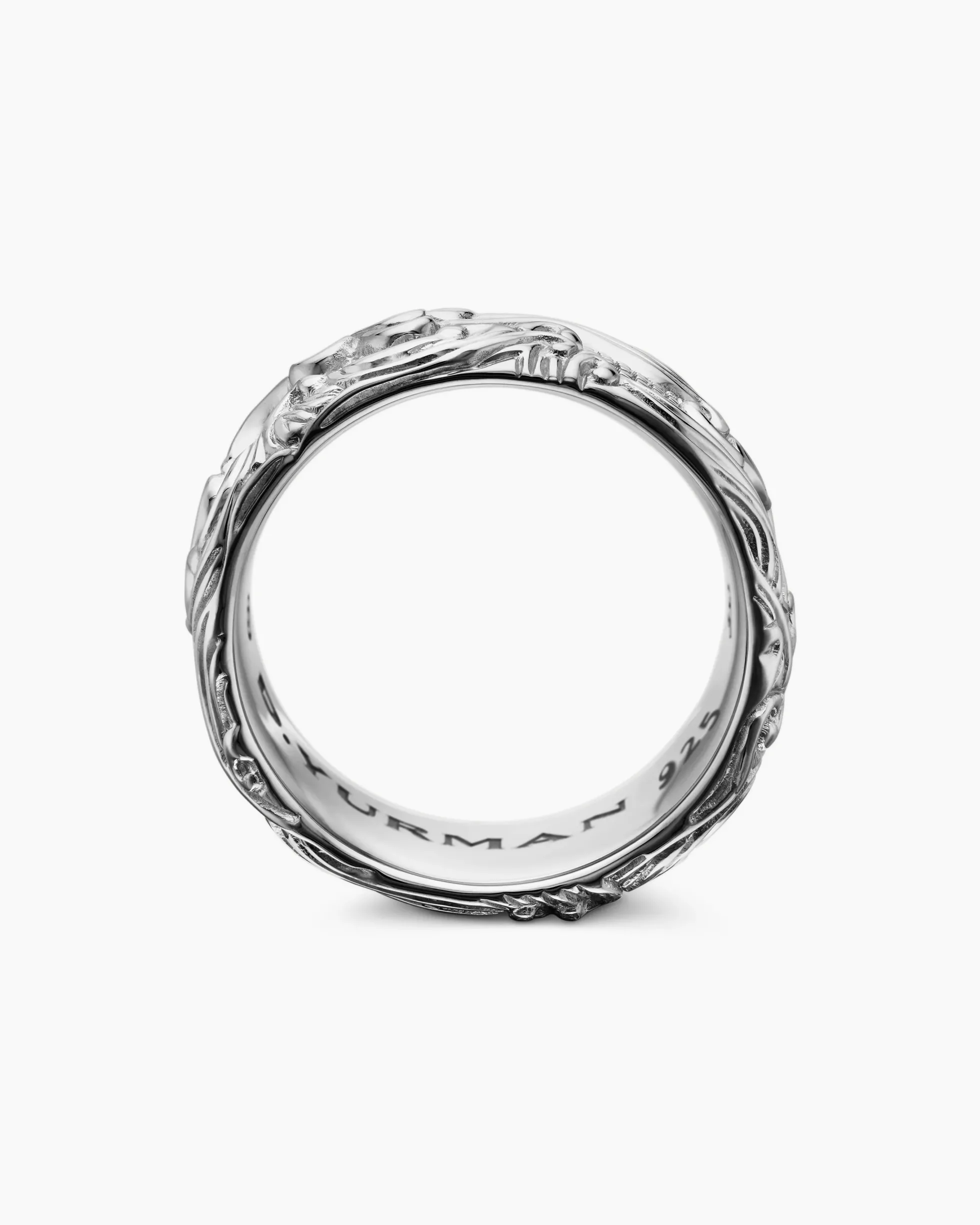 Waves Band Ring Sterling Silver, 10.5mm