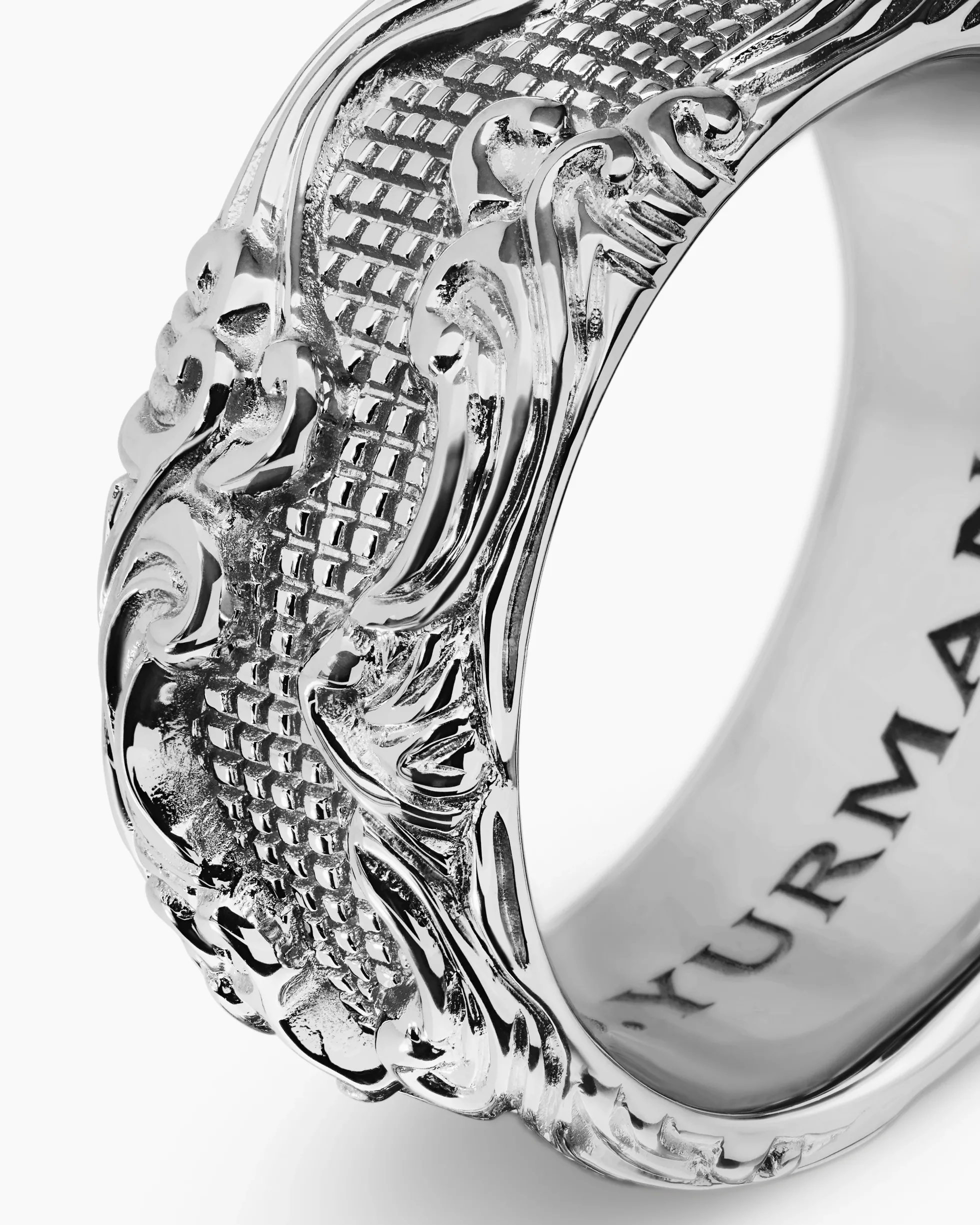 Waves Band Ring Sterling Silver, 10.5mm