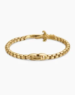 Waves Dagger Bracelet 18K Yellow Gold with Cognac Diamonds, 5mm