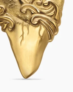 Waves Shark Tooth Amulet 18K Yellow Gold, 25mm