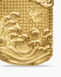 Waves Tag 18K Yellow Gold, 27mm