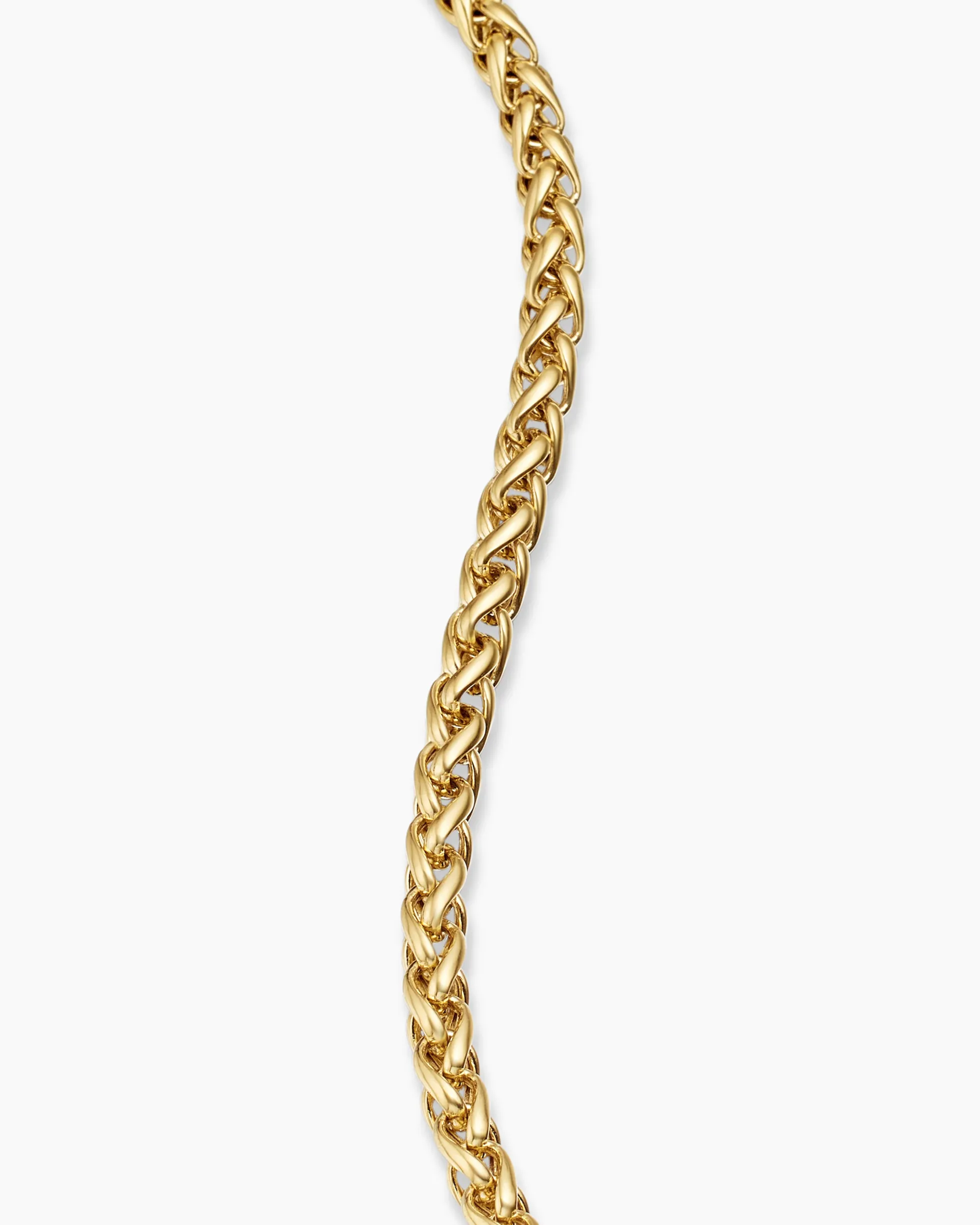 Wheat Chain Bracelet 18K Yellow Gold, 4mm