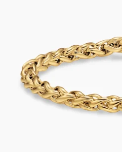 Wheat Chain Bracelet 18K Yellow Gold, 4mm