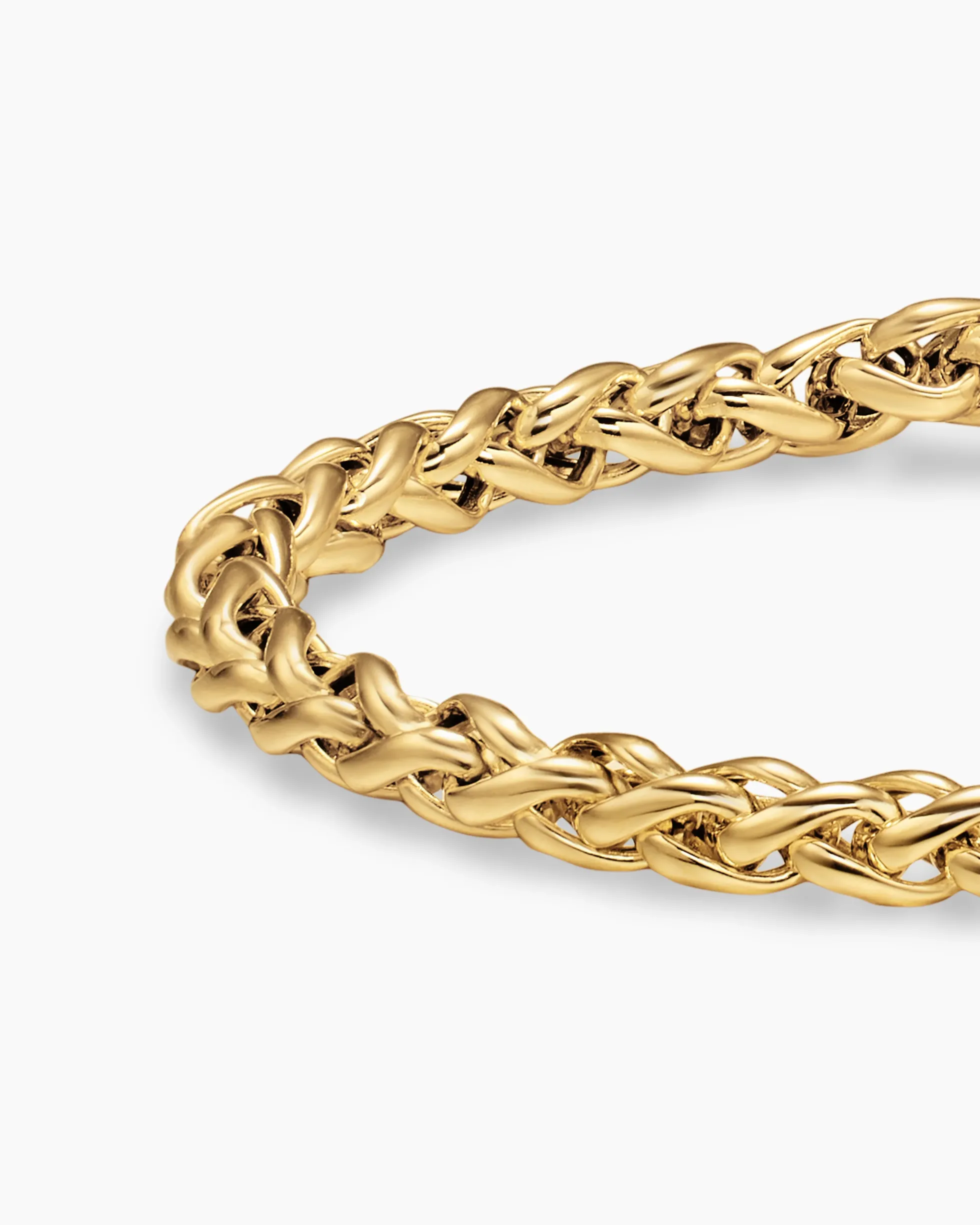 Wheat Chain Bracelet 18K Yellow Gold, 4mm