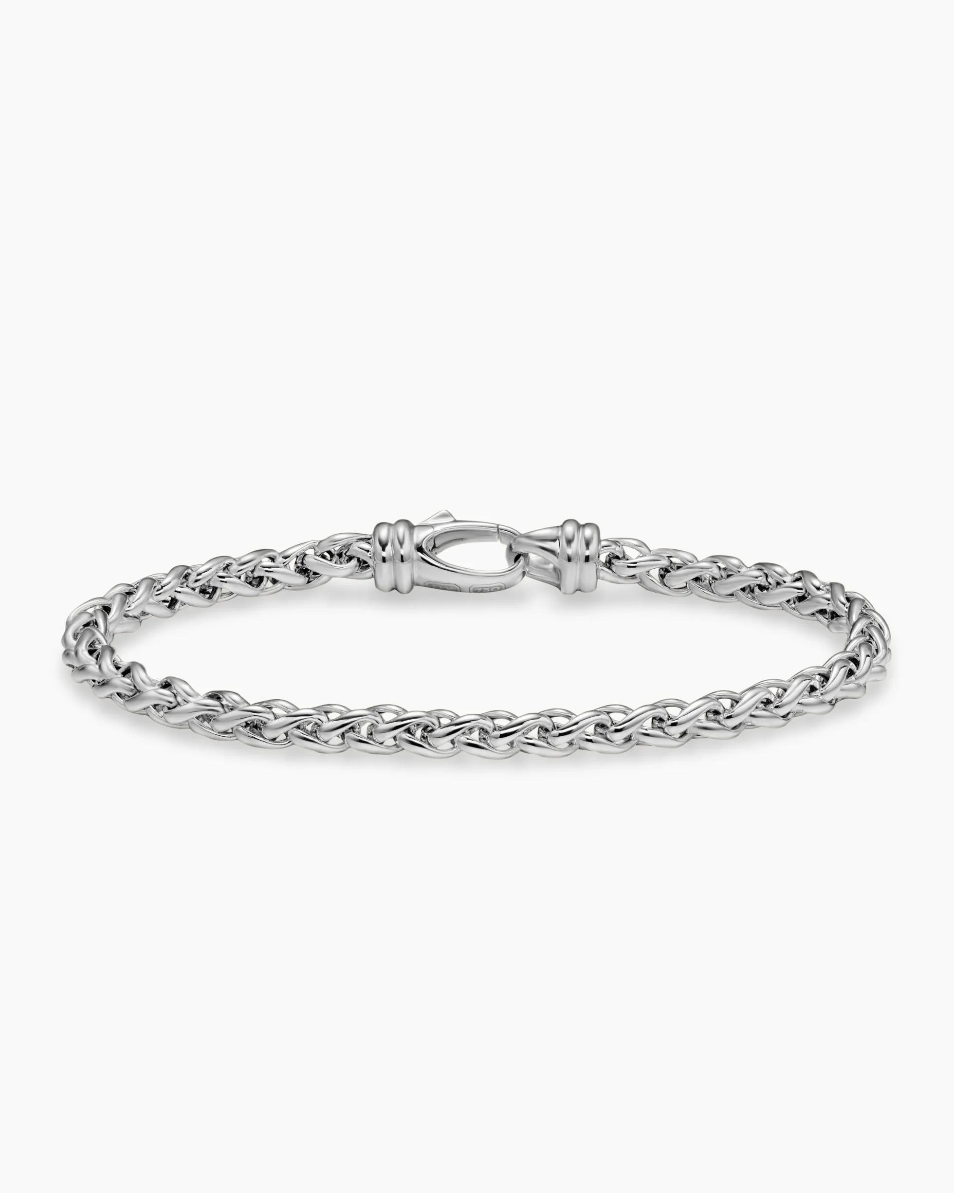 Wheat Chain Bracelet Sterling Silver, 4mm