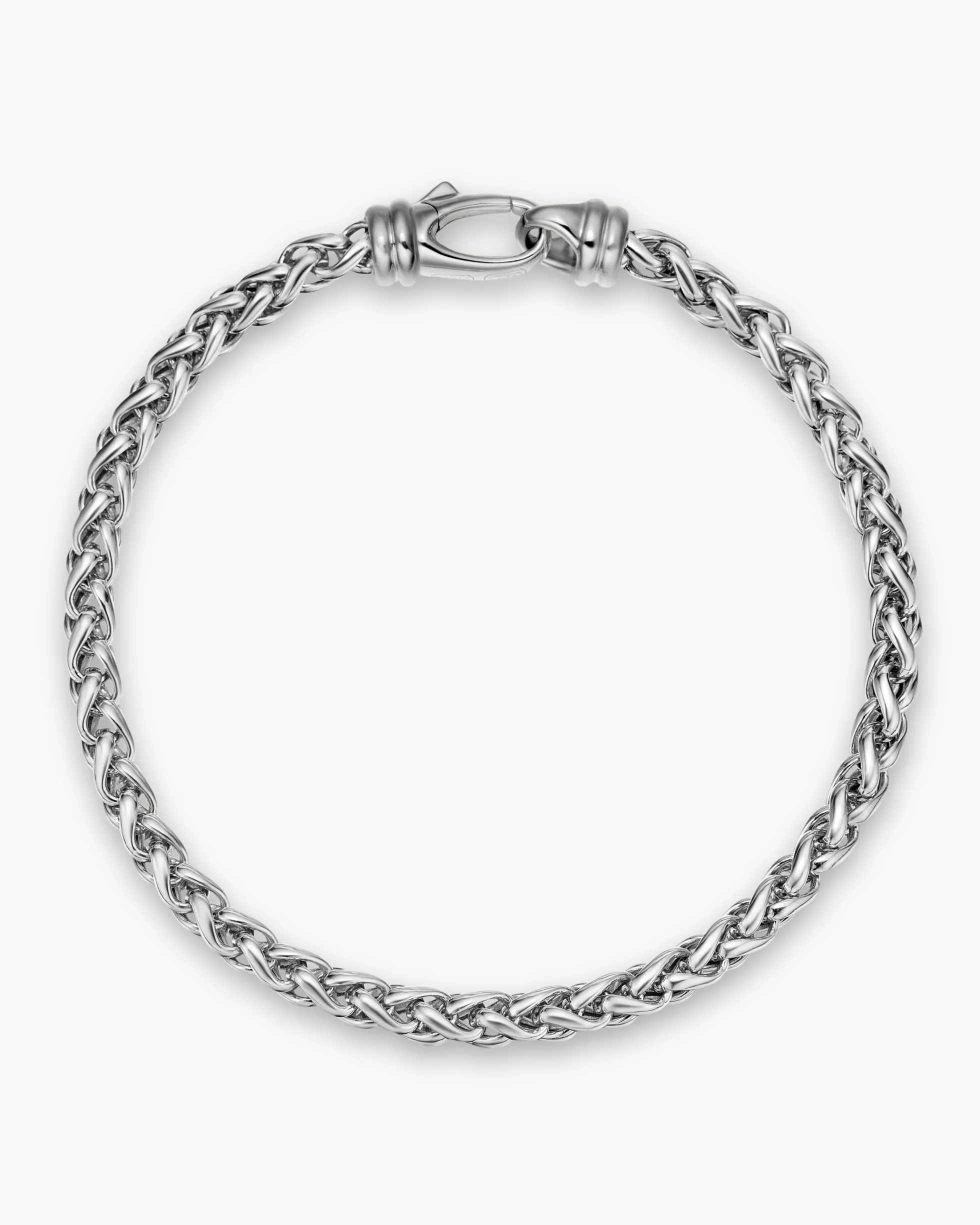 Wheat Chain Bracelet Sterling Silver, 4mm