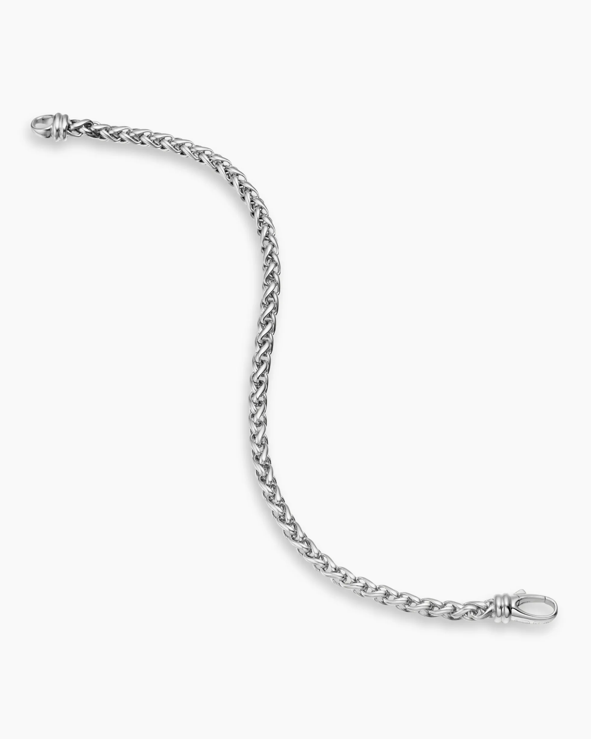 Wheat Chain Bracelet Sterling Silver, 4mm