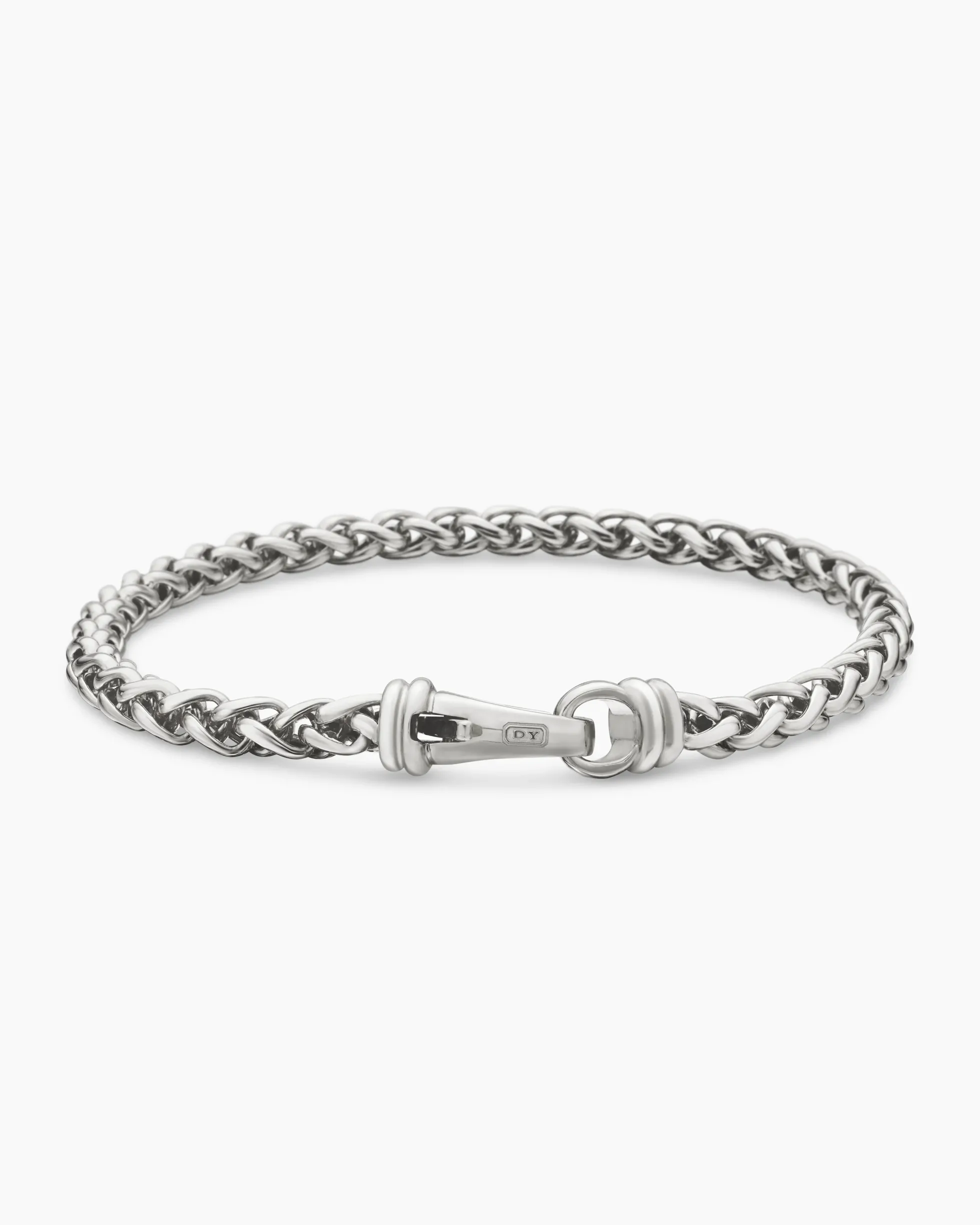 Wheat Chain Bracelet Sterling Silver, 4mm