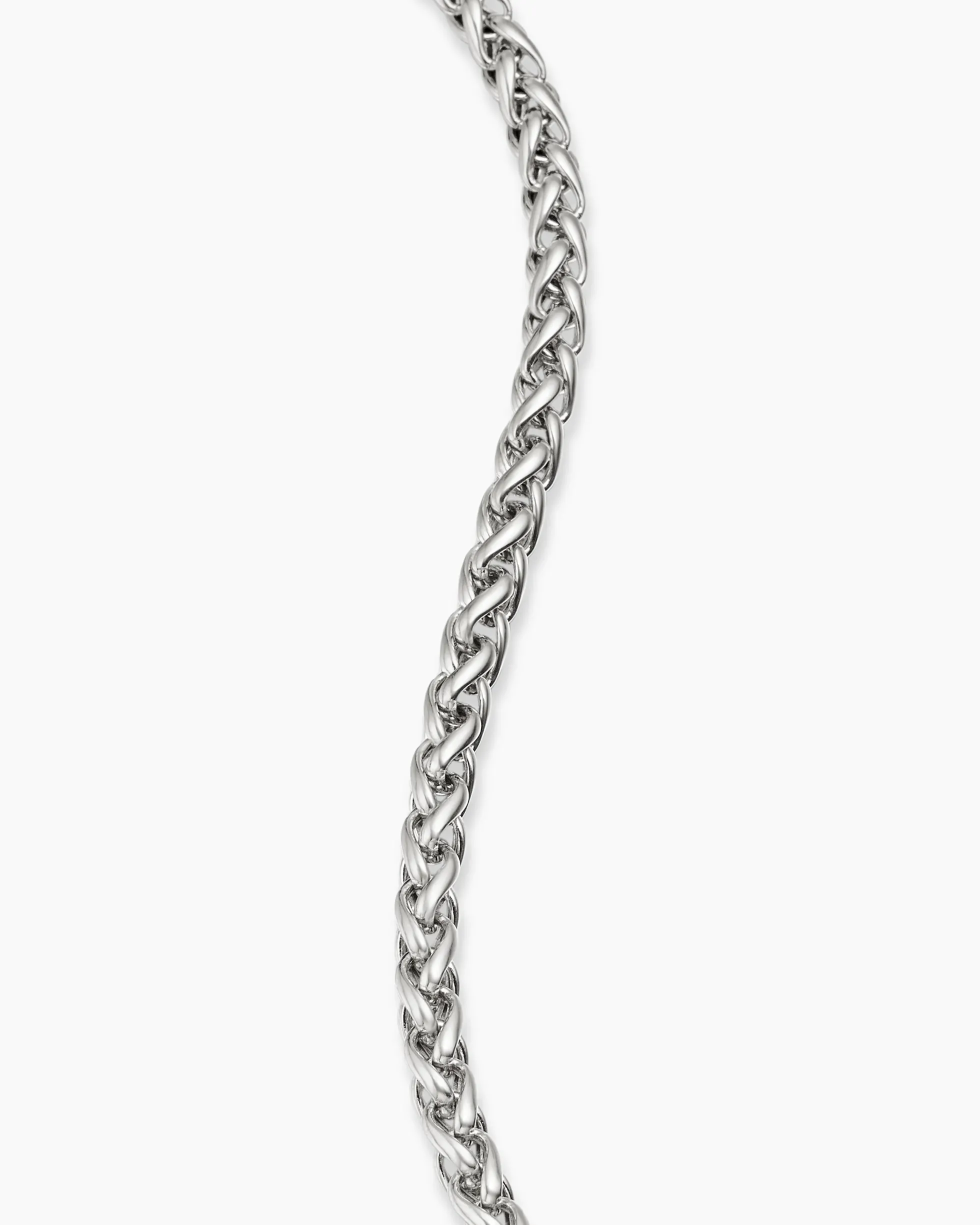 Wheat Chain Bracelet Sterling Silver, 4mm
