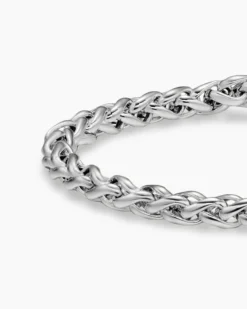 Wheat Chain Bracelet Sterling Silver, 4mm