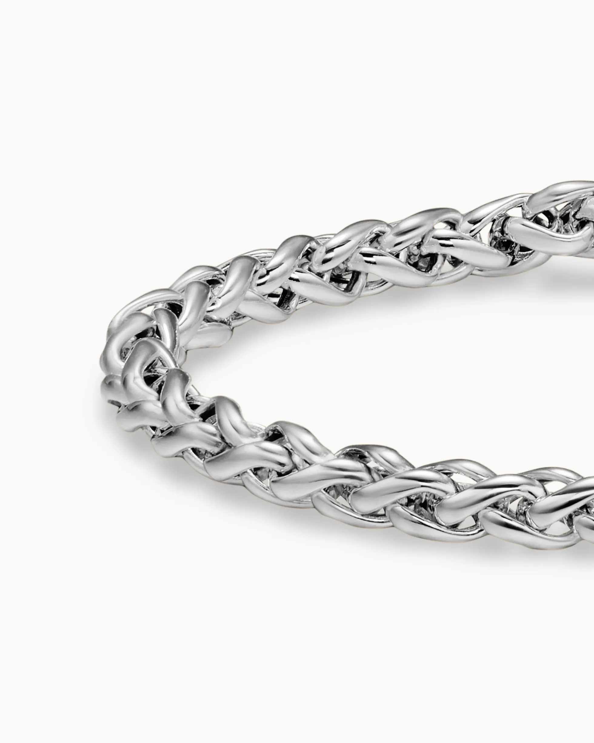 Wheat Chain Bracelet Sterling Silver, 4mm