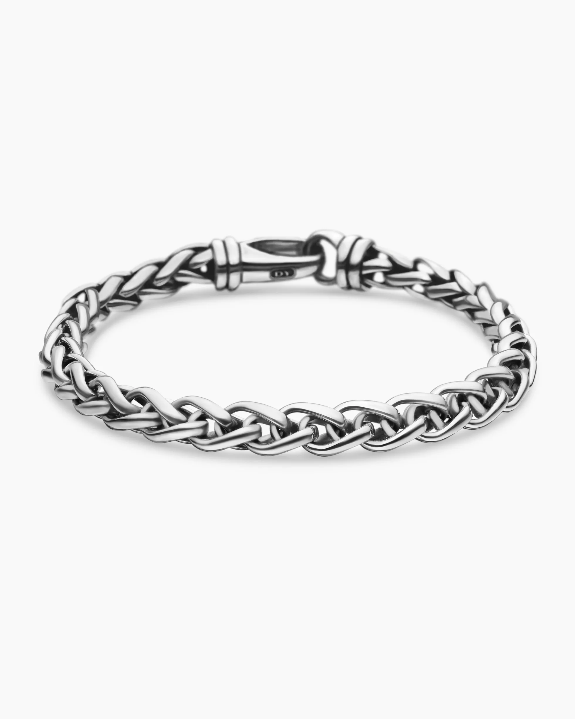 Wheat Chain Bracelet Sterling Silver, 6mm