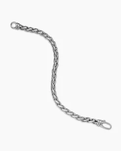 Wheat Chain Bracelet Sterling Silver, 6mm