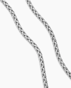 Wheat Chain Necklace Sterling Silver, 4mm
