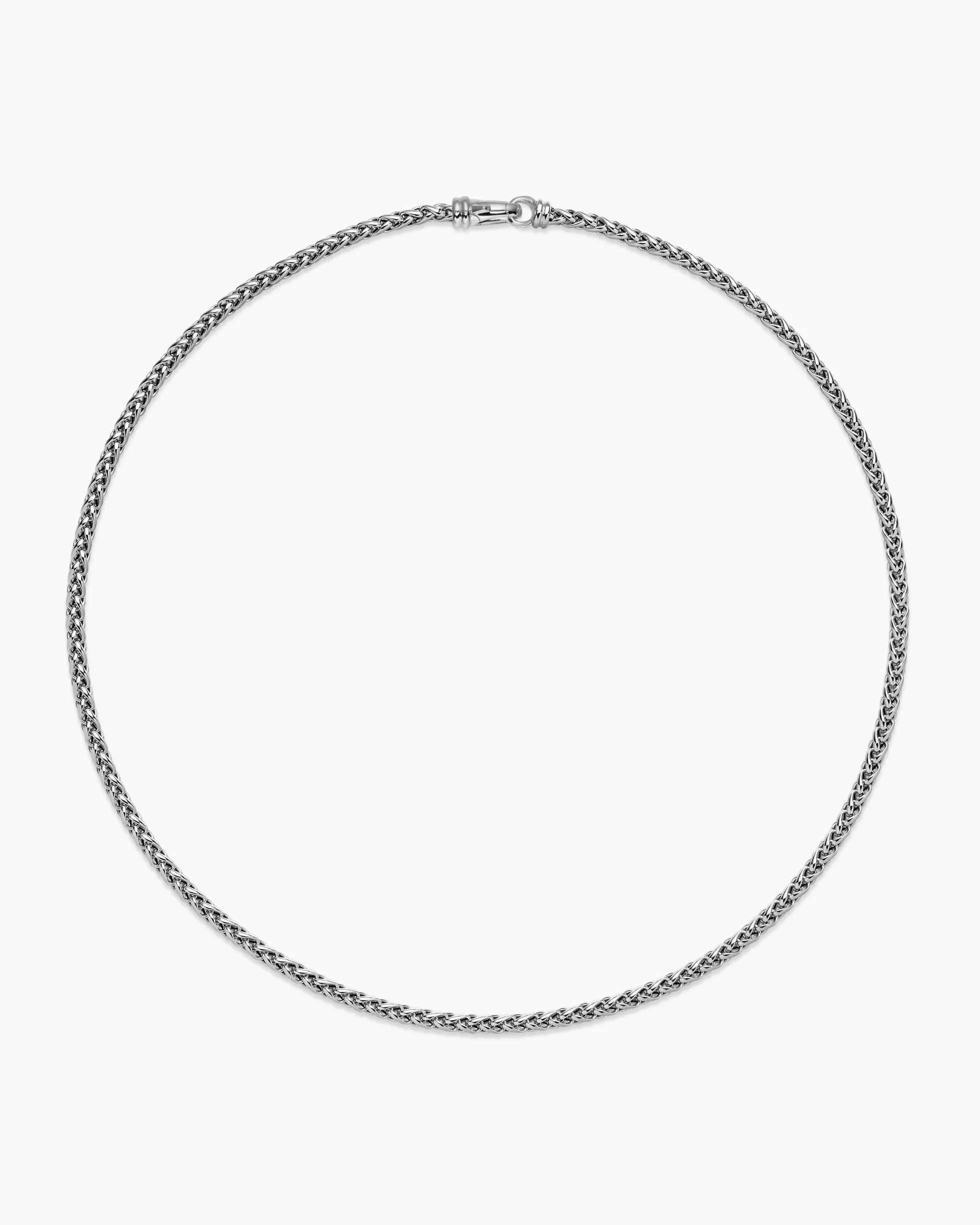 Wheat Chain Necklace Sterling Silver, 4mm