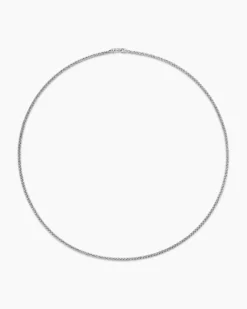 Wheat Chain Necklace Sterling Silver, 2.5mm