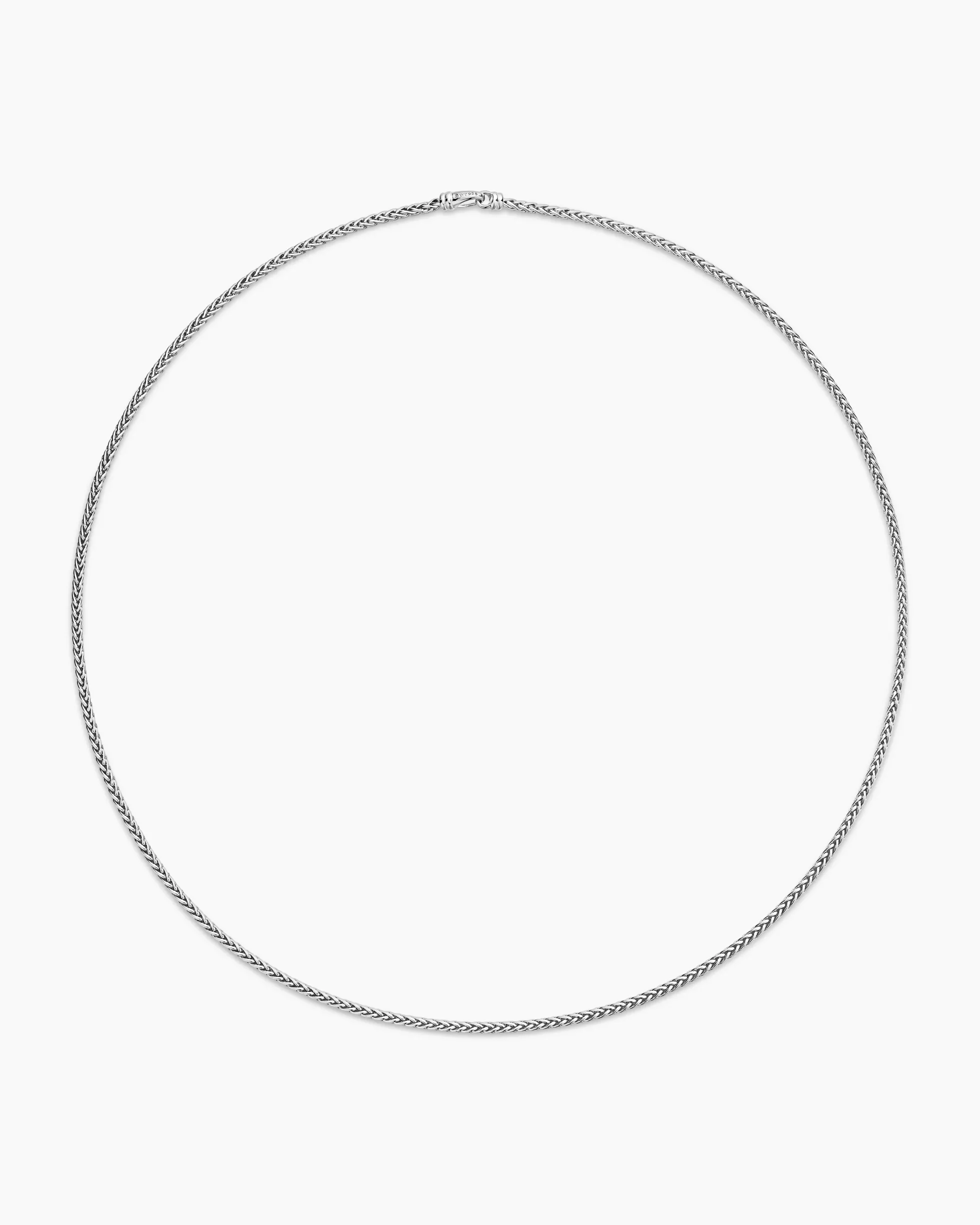 Wheat Chain Necklace Sterling Silver, 2.5mm