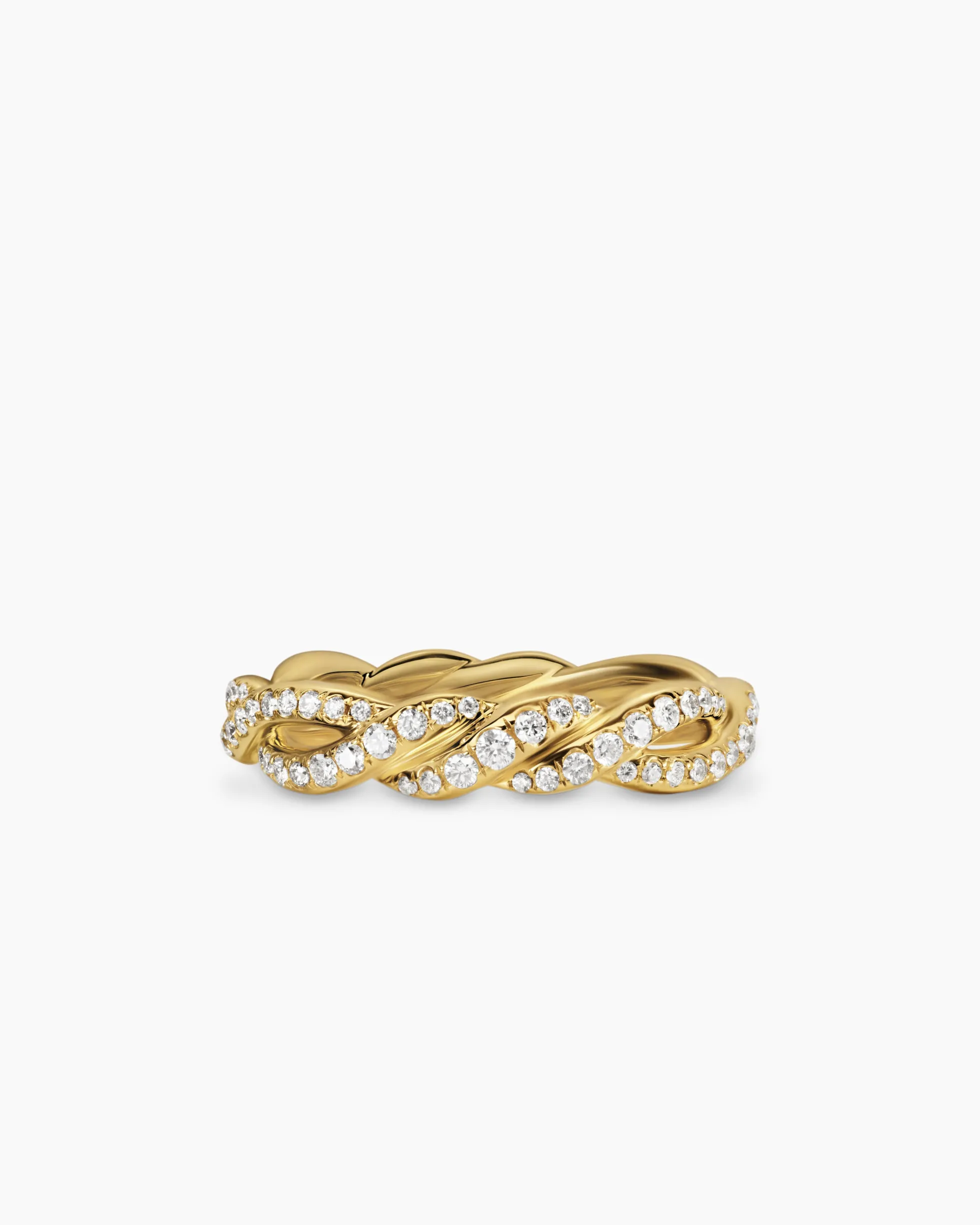 Wisteria® Band Ring 18K Yellow Gold with Diamonds, 4.4mm