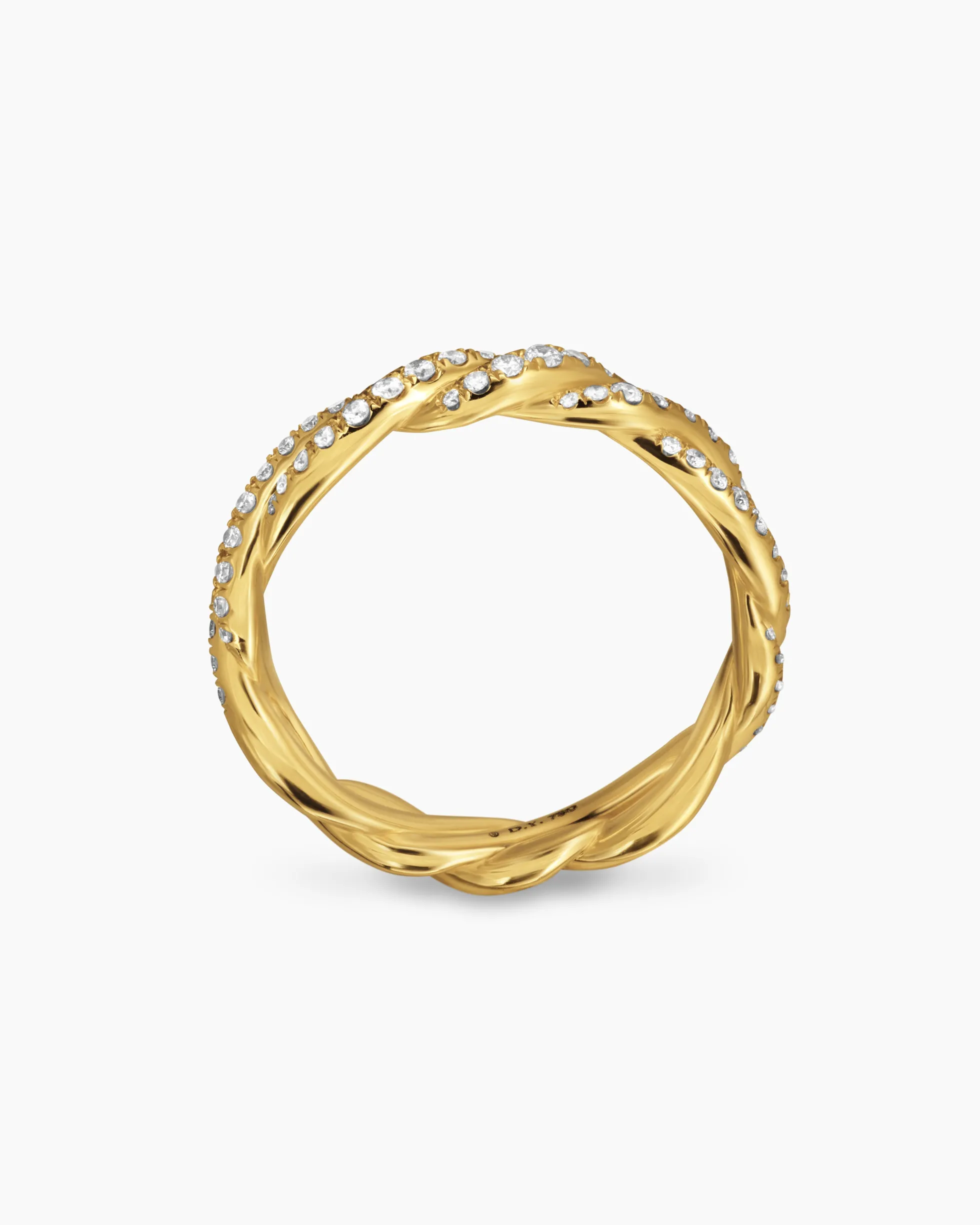 Wisteria® Band Ring 18K Yellow Gold with Diamonds, 4.4mm
