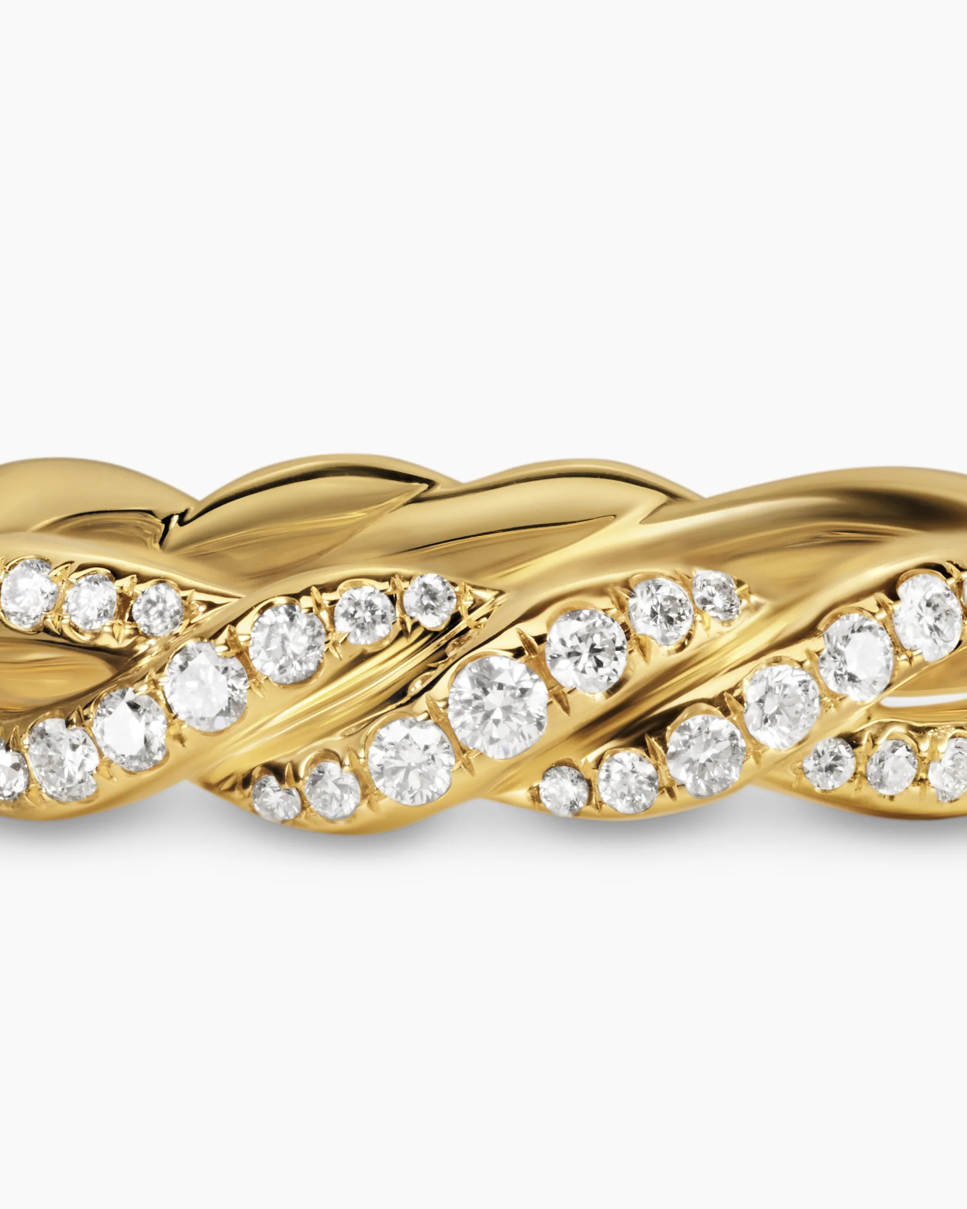 Wisteria® Band Ring 18K Yellow Gold with Diamonds, 4.4mm