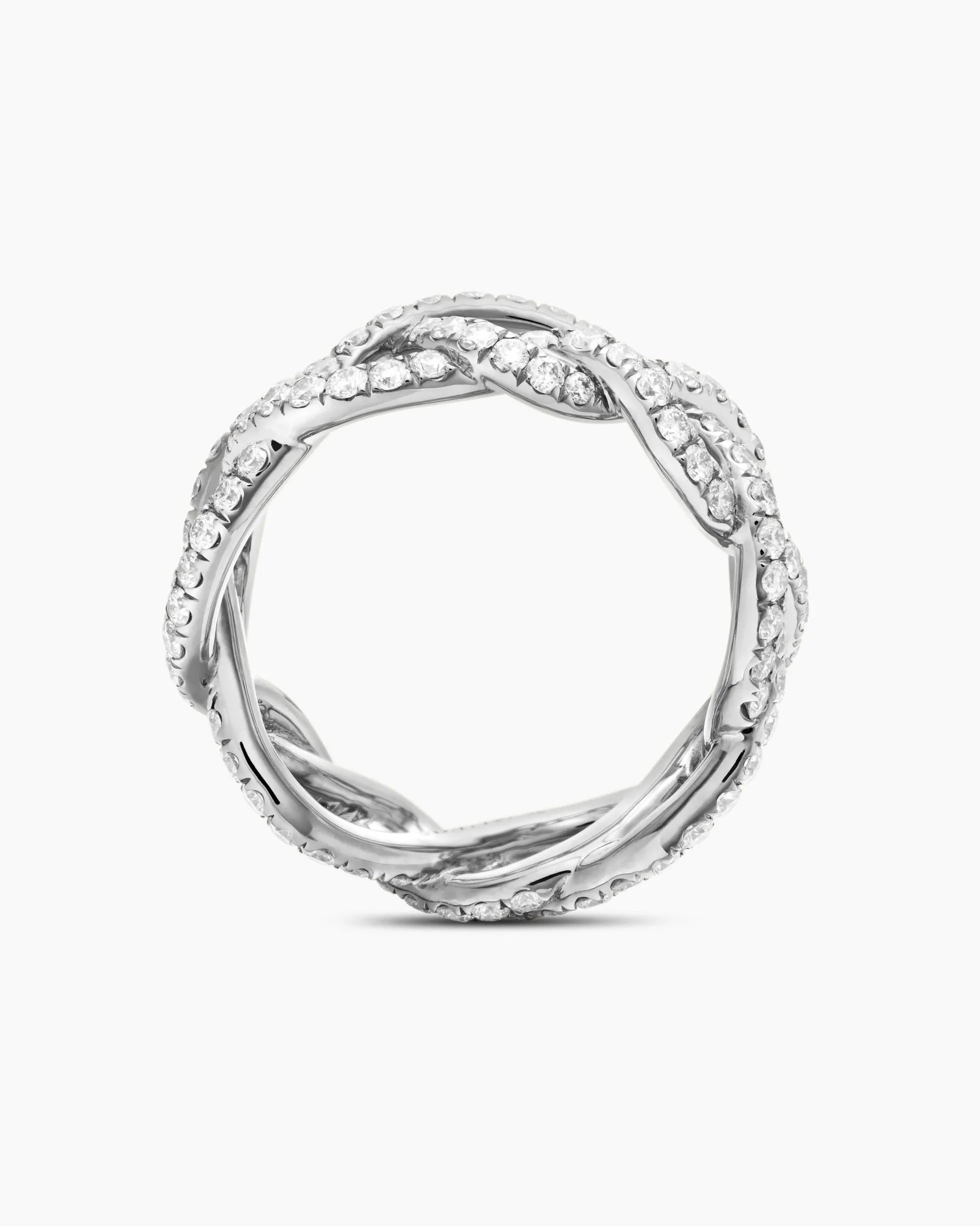 Wisteria® Band Ring Platinum with Diamonds, 7.3mm