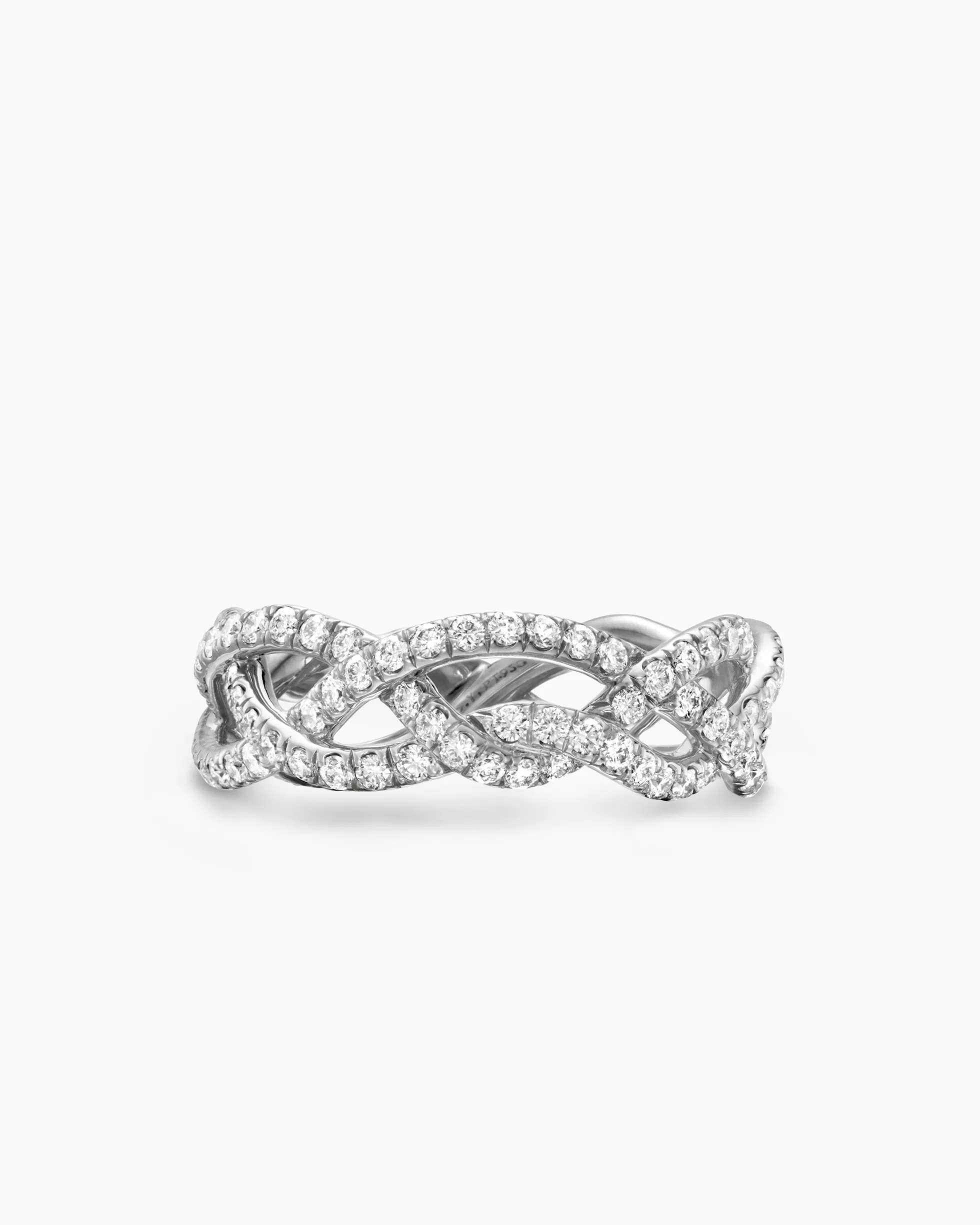 Wisteria® Band Ring Platinum with Diamonds, 7.3mm