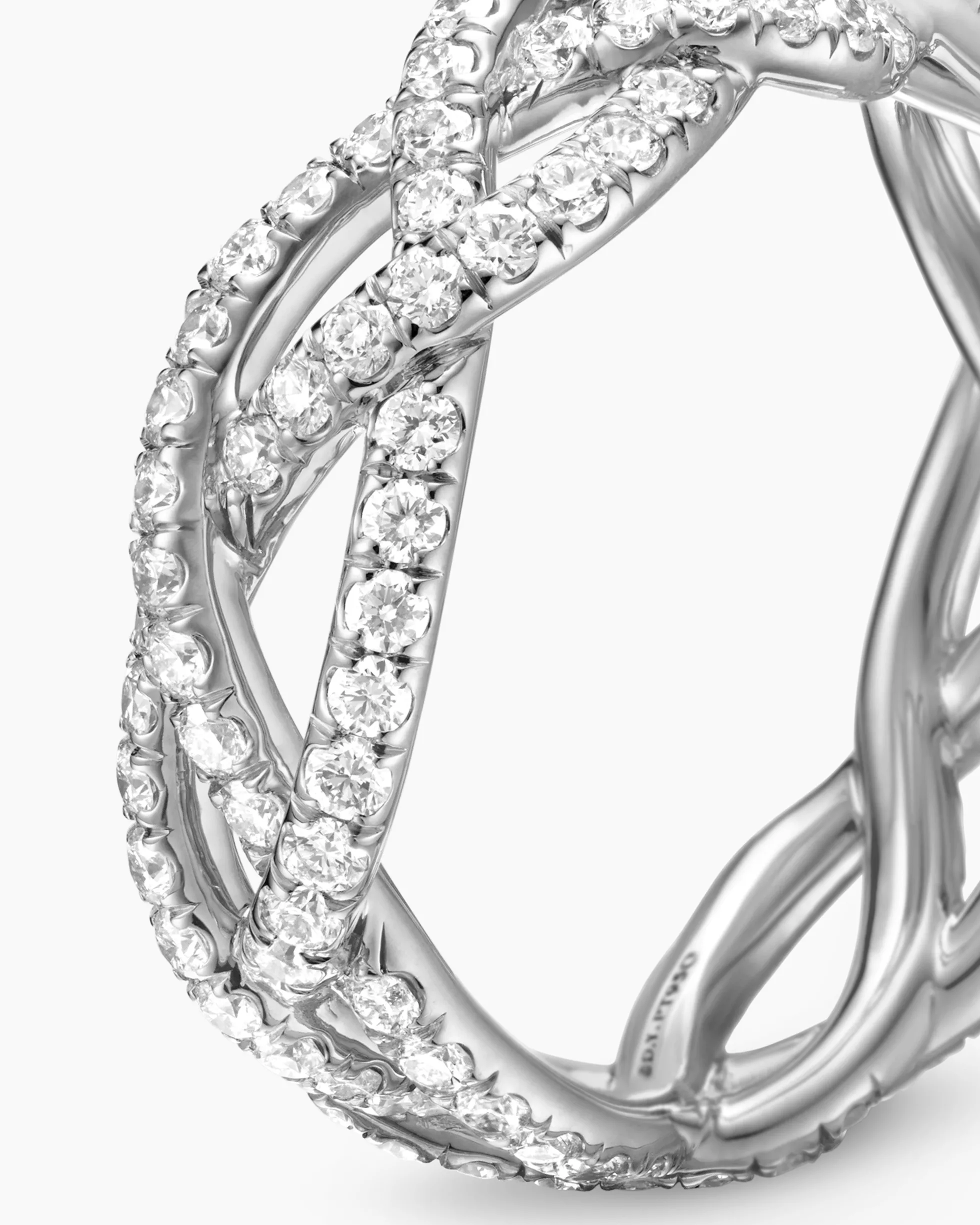 Wisteria® Band Ring Platinum with Diamonds, 7.3mm