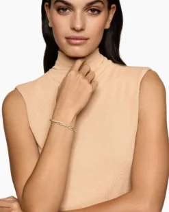 Wisteria® Bangle Bracelet 18K Yellow Gold with Diamonds, 5.4mm