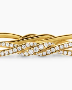 Wisteria® Bangle Bracelet 18K Yellow Gold with Diamonds, 5.4mm