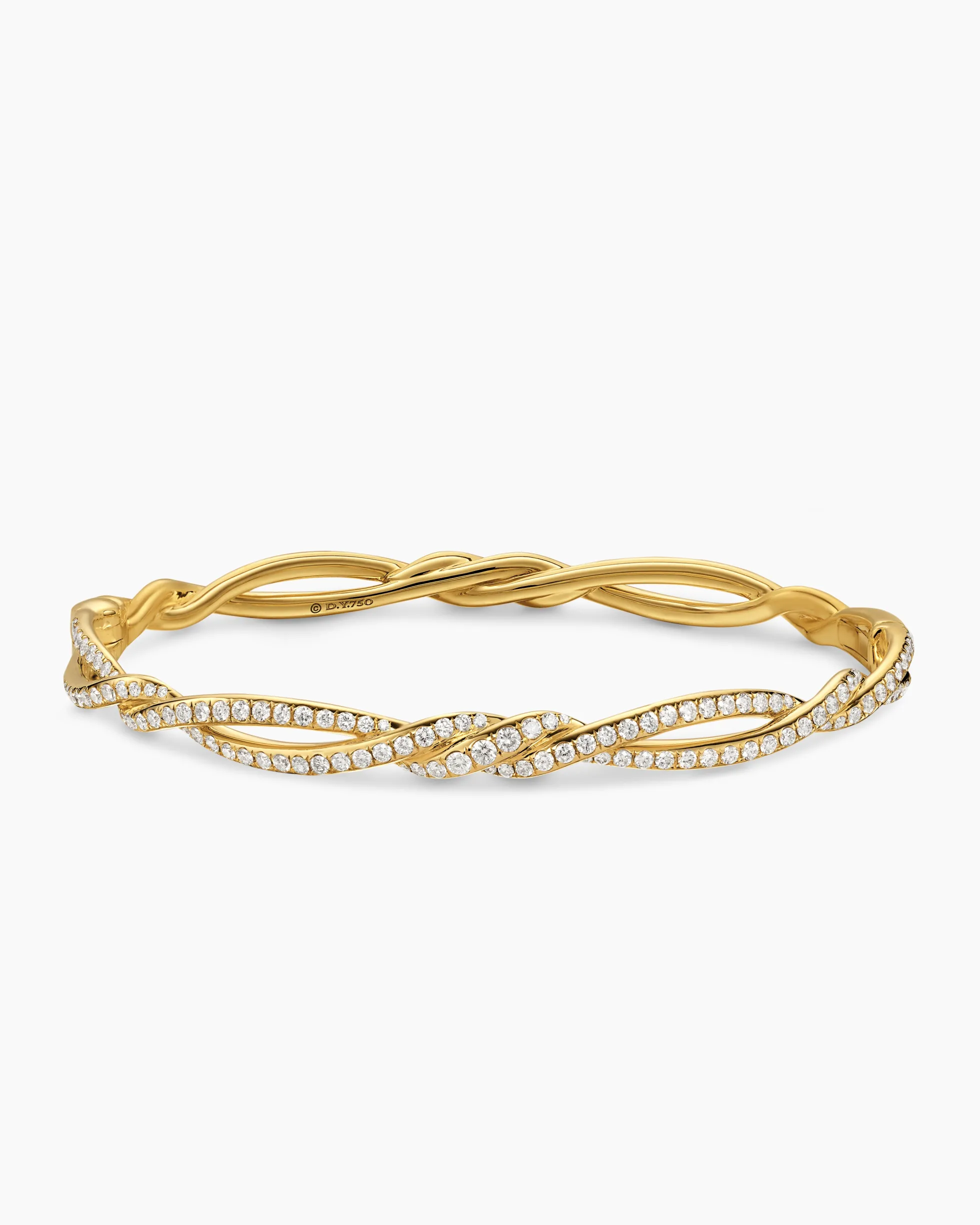 Wisteria® Bangle Bracelet 18K Yellow Gold with Diamonds, 5.4mm