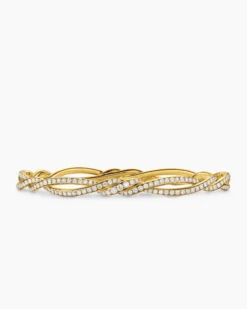 Wisteria® Bangle Bracelet 18K Yellow Gold with Diamonds, 5.4mm