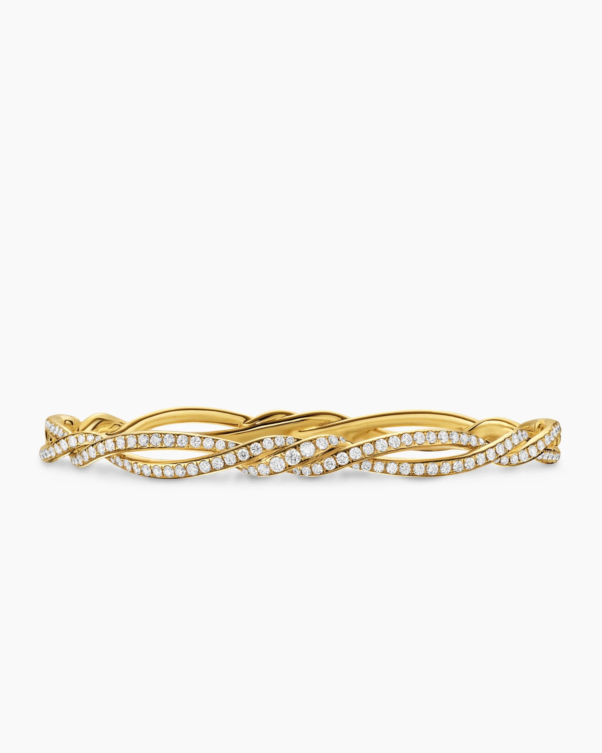 Wisteria® Bangle Bracelet 18K Yellow Gold with Diamonds, 5.4mm