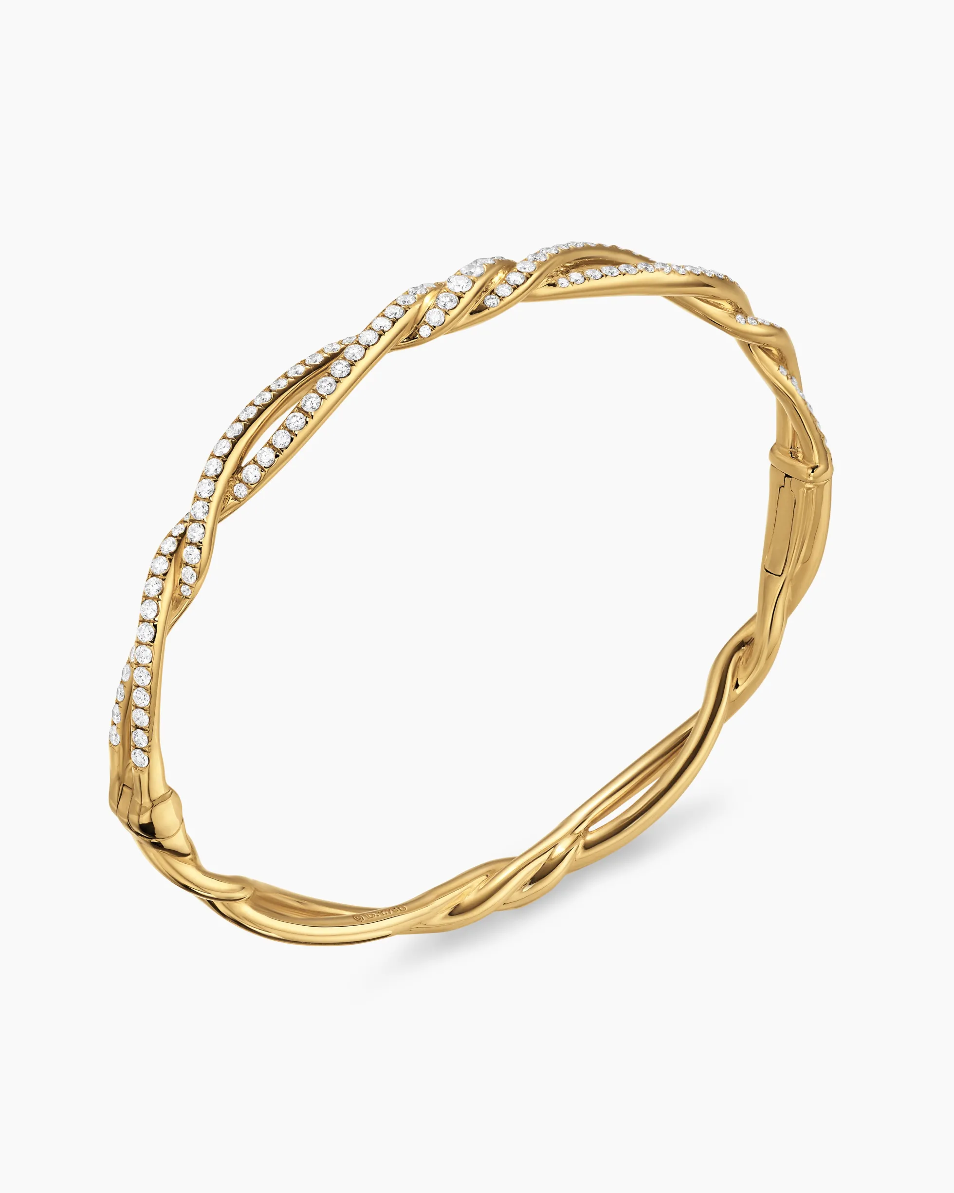 Wisteria® Bangle Bracelet 18K Yellow Gold with Diamonds, 5.4mm