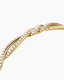 Wisteria® Bangle Bracelet 18K Yellow Gold with Diamonds, 5.4mm