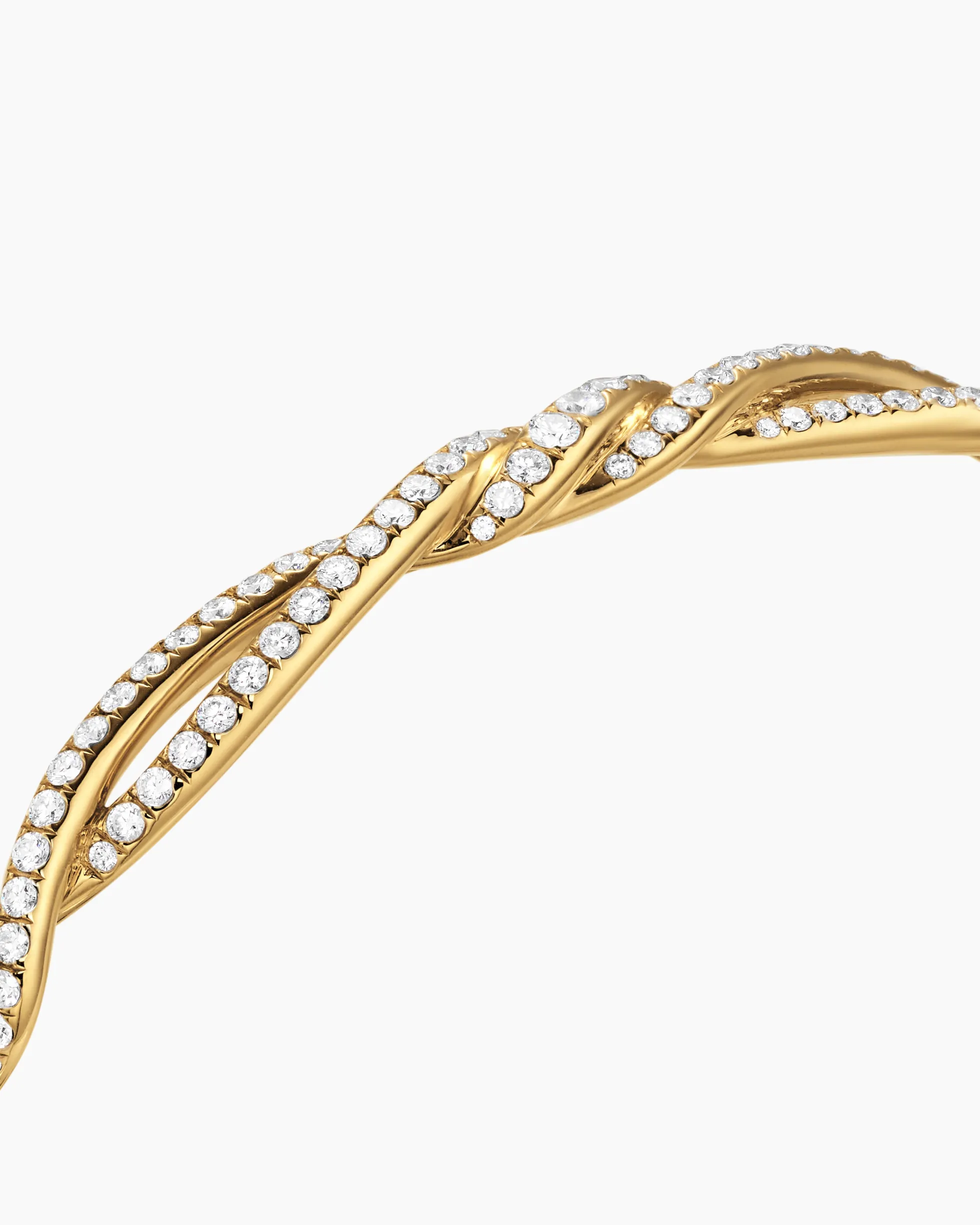 Wisteria® Bangle Bracelet 18K Yellow Gold with Diamonds, 5.4mm