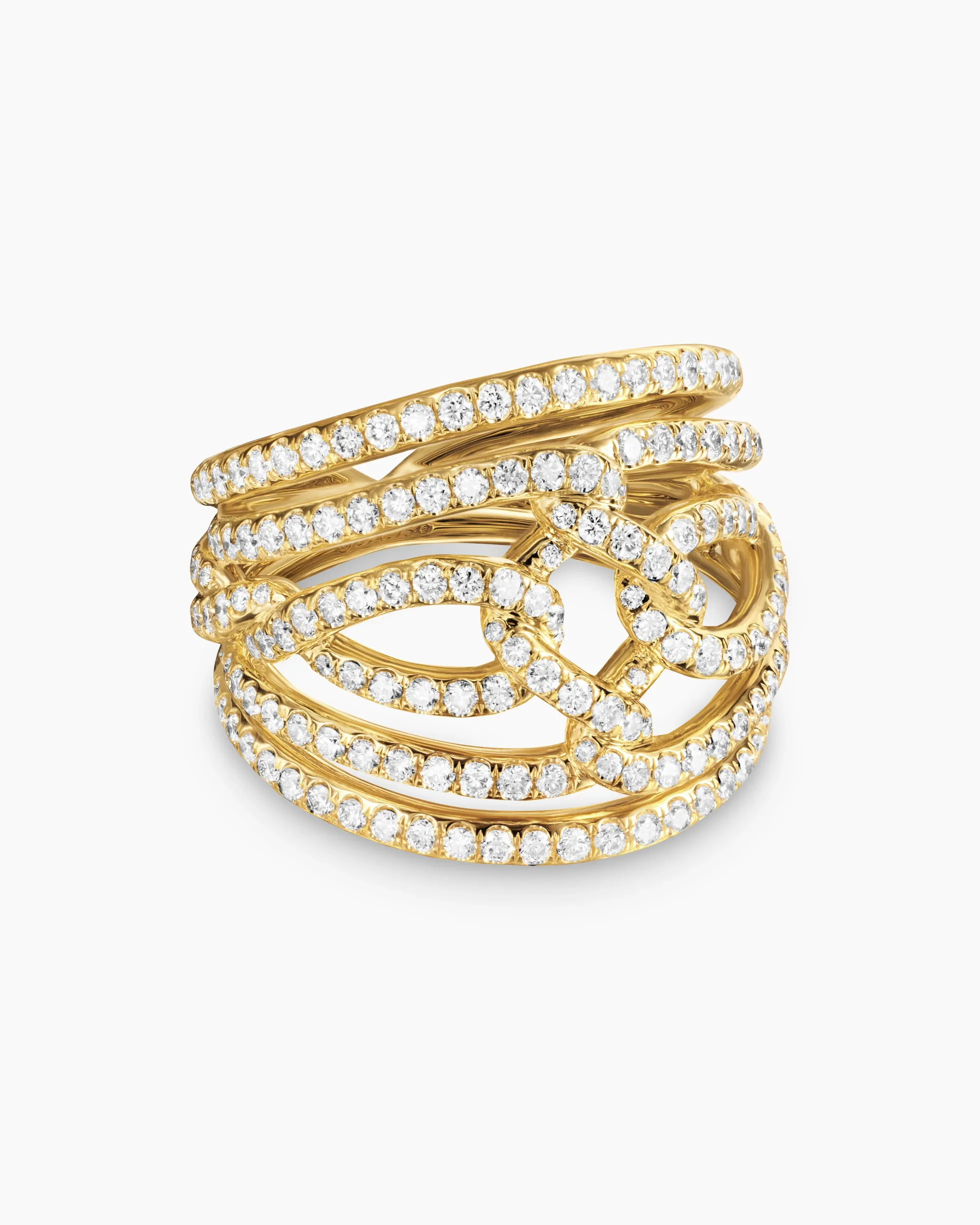 Wisteria® Dome Ring 18K Yellow Gold with Diamonds, 19.3mm