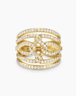 Wisteria® Dome Ring 18K Yellow Gold with Diamonds, 19.3mm
