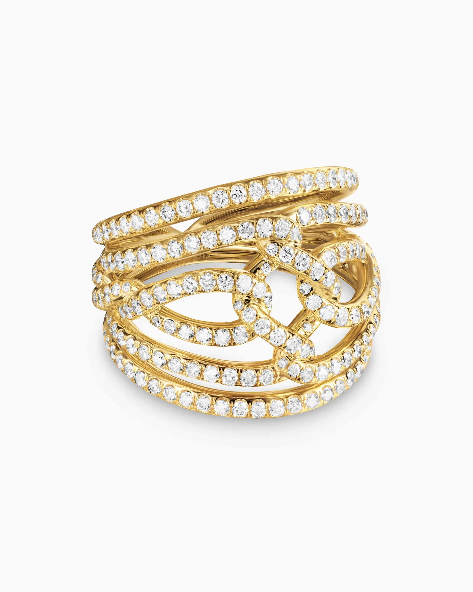 Wisteria® Dome Ring 18K Yellow Gold with Diamonds, 19.3mm