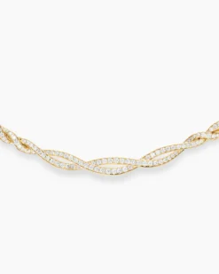 Wisteria® Necklace 18K Yellow Gold with Diamonds, 6mm